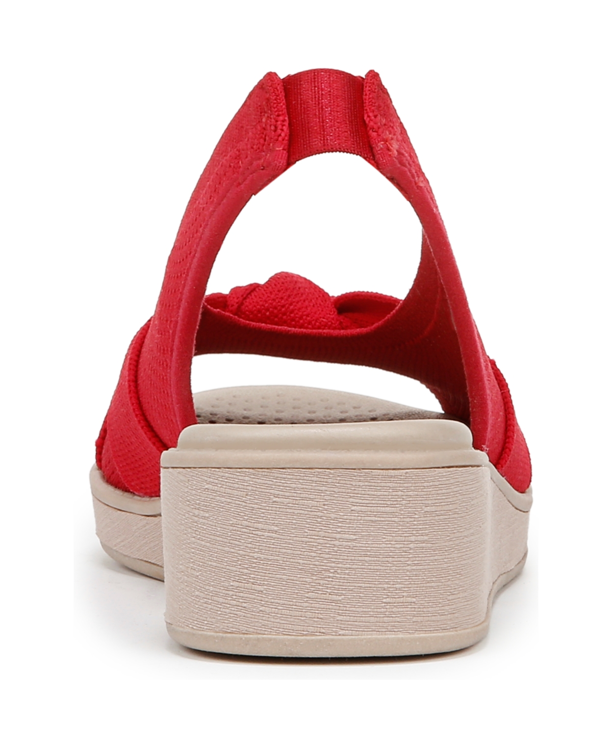 Bzees Bell Slingback Wedge Sandal In Fire Red Knit Fabric