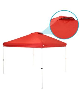 Premium Pop-Up Canopy with Rolling Carry Bag and Sandbags - 12' x 12' - Red