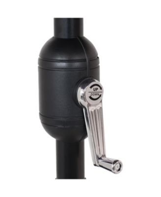 Outdoor Aluminum Patio Table Umbrella with Polyester Canopy and Push Button Tilt and Crank