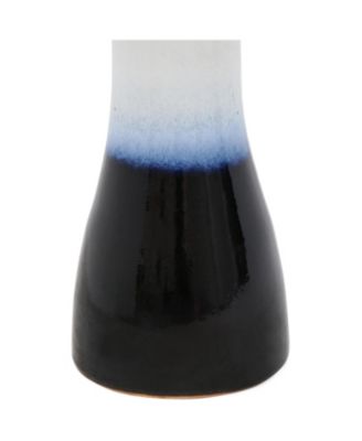 21" H Ceramic Bird Bath for Outside - Hand-Painted Outdoor Bird Bath Bowl, UV/Frost-Resistant Finish - Twilight - Classic Pedestal