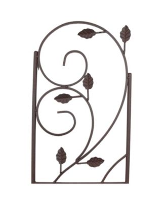 Metal Wire Rustic Plant Design Garden Trellis for Outdoor Climbing Flowers and Vines - 32" H - Brown - 2-Pack