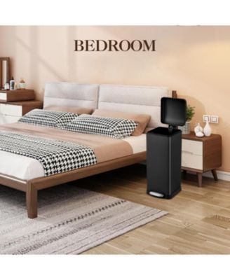 8 Gallon (30L) Step Trash Can, Stainless Steel Bathroom Garbage Can