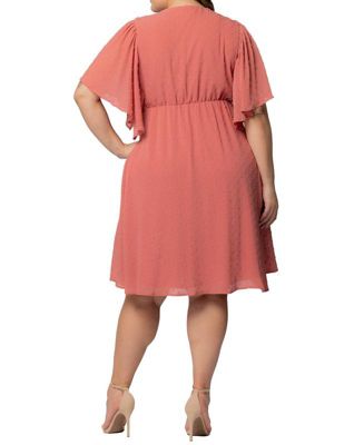Plus Size Florence Flutter Sleeve Dress