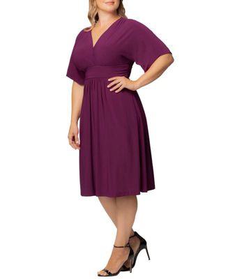 Plus Size Gia A-Line Midi Dress with Pockets
