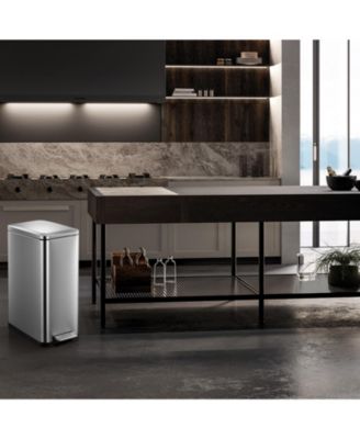 50 L / 13 Gal Hands-Free Stainless Steel Commercial/Kitchen Step Trash Can