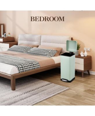 8 Gallon (30L) Step Trash Can, Stainless Steel Bathroom Garbage Can