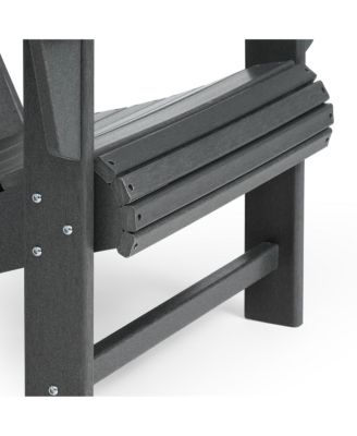 5-Piece Adirondack Chair with Folding Ottoman and Table Set