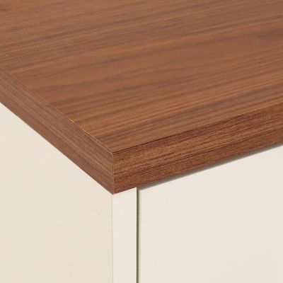 Indoor Mid-Century Modern 2-Door Accent Buffet Cabinet with Shelves