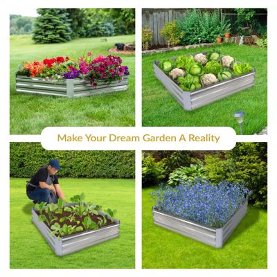 Galvanized Rectangle Raised Garden Bed