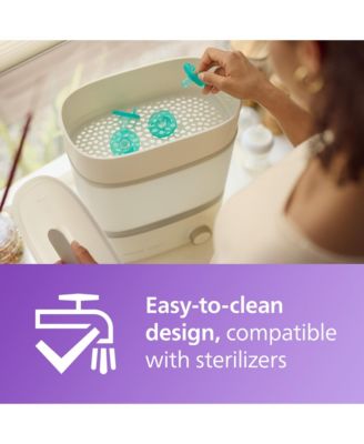 Soothie Pacifier, 0-3 months, Green, 8 pack