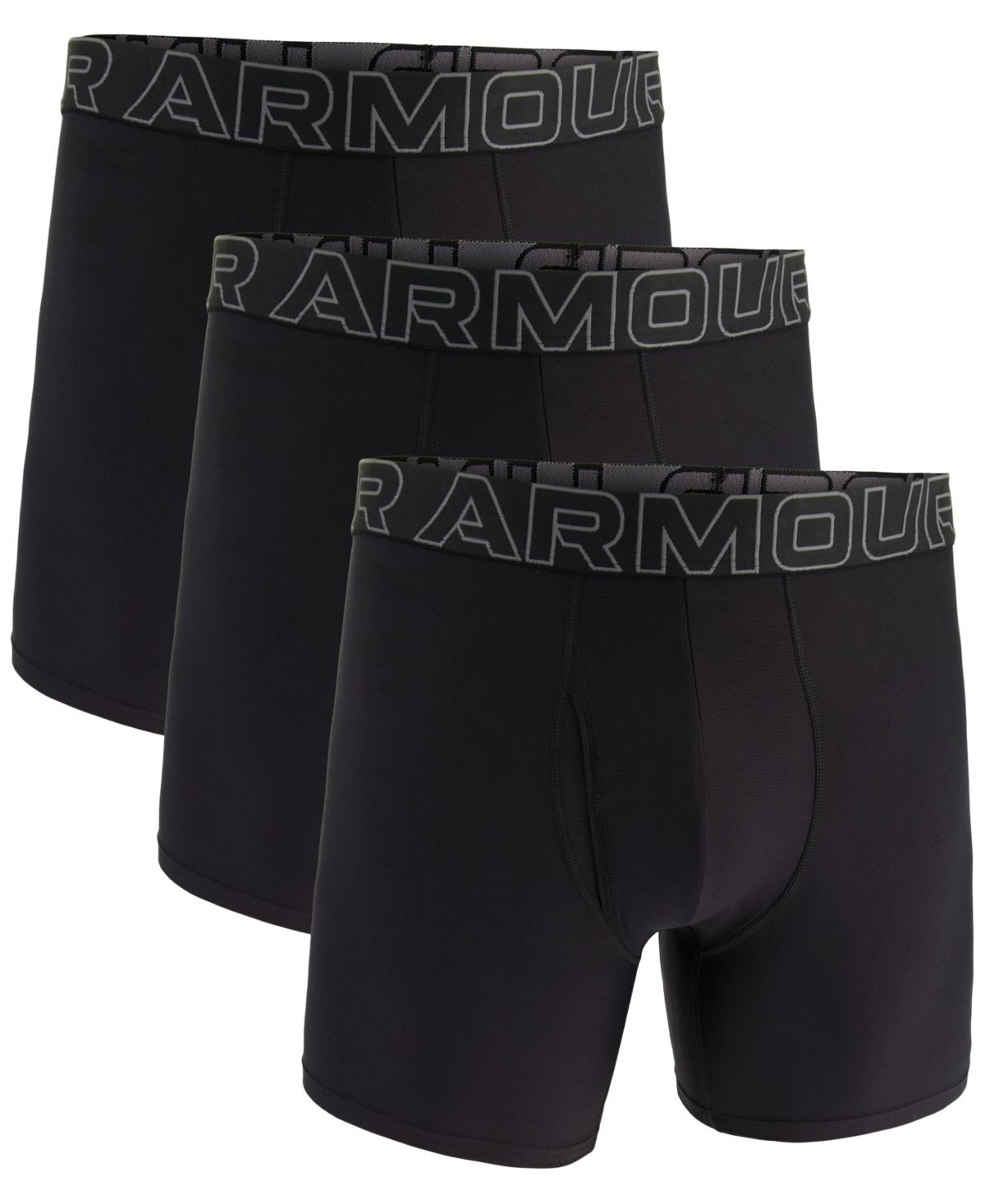 Men's 3-Pack Performance Tech Solid 6" Boxer Briefs - Black