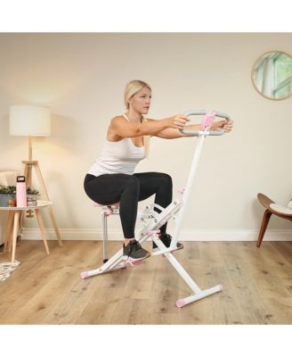Pink SMART Upright Row-N-Ride Squat Assist Exerciser with Free SunnyFit App via Bluetooth