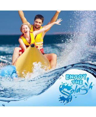2-Person Inflatable Banana Boat, With Foot Pump & Repair Kit