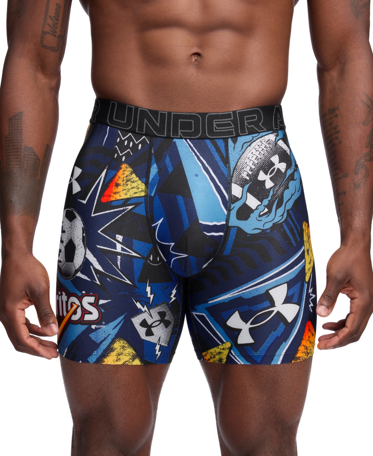 Men's Performance Tech Mesh Graphic 6" Boxer Briefs - Royal