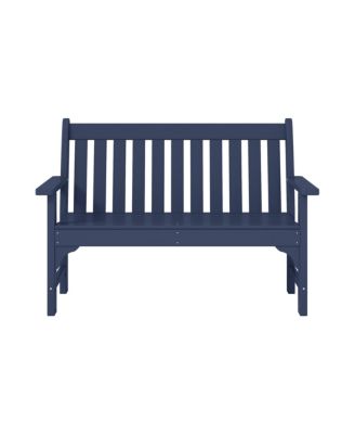 Outdoor 2-Person All-Weather HDPE Front Porch Garden Bench