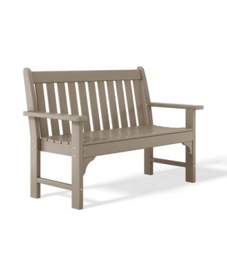 Outdoor 2-Person All-Weather HDPE Front Porch Garden Bench