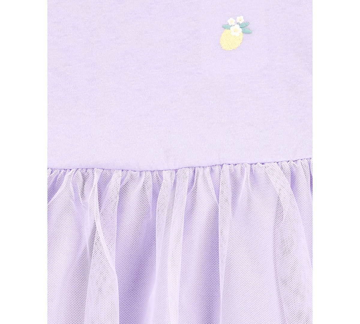 Carter's Toddler Girls Lemon Tulle Top & Leggings, 2-piece Set In Purple