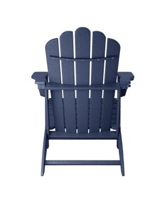 Outdoor Patio HDPE Adirondack Chairs With Cup Holders (Set of 8)