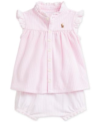 Polo Ralph Lauren - Baby Flutter-Sleeve Shirt & Bloomers Set