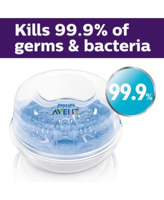 Microwave Steam Sterilizer for Baby Bottles, Pacifiers, Cups and More