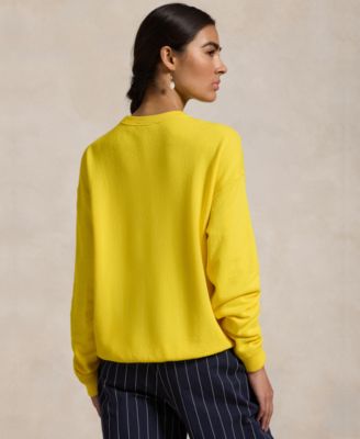 Women's Lightweight Fleece Crewneck Pullover Sweatshirt