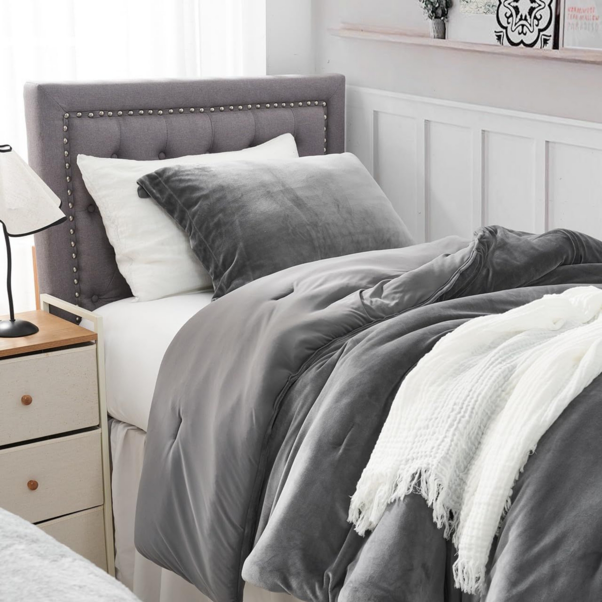 Better Than Anesthesia - Coma Inducer Oversized Comforter Set - Smoked Pearl , Beige/Khaki