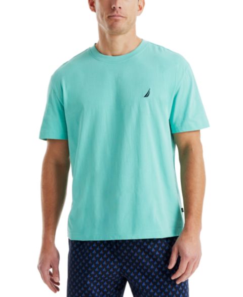 Мужская футболка Nautica Short Sleeve Sleep T-Shirt, цвет: Аквамариновый