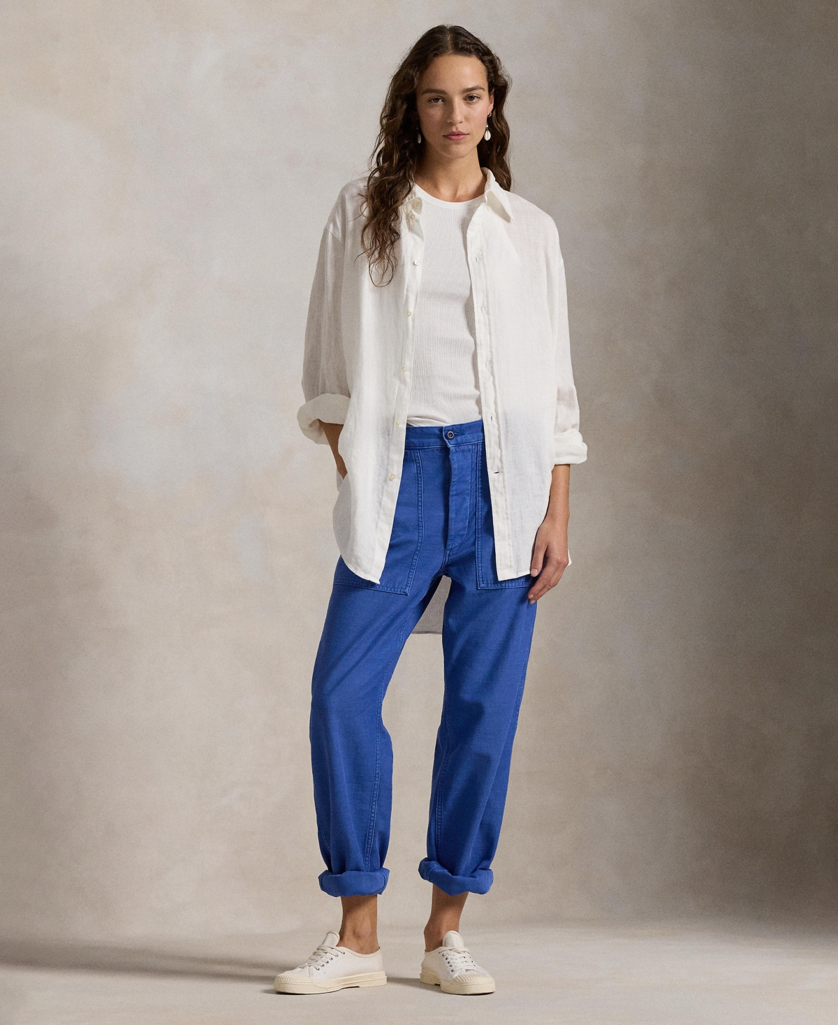 Polo Ralph Lauren Women's The Ricky Pants In French Workwear Blue