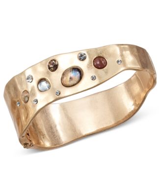 Style & Co - Stone Studded Gold-Tone Bangle