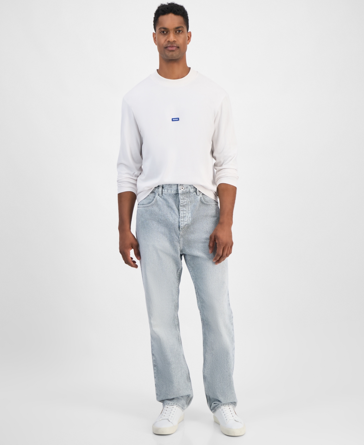Hugo by Hugo Boss Men's Nate Baggy Fit Jeans - Bright Blue
