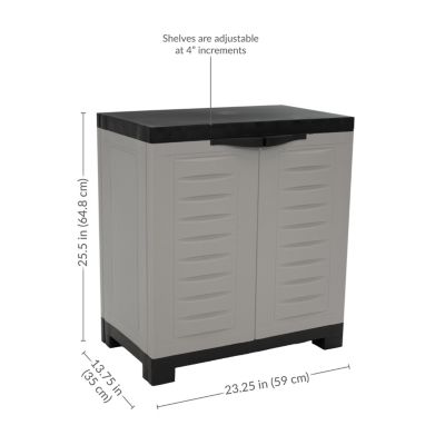 Versatile Plastic Storage Cabinet with Adjustable Shelf