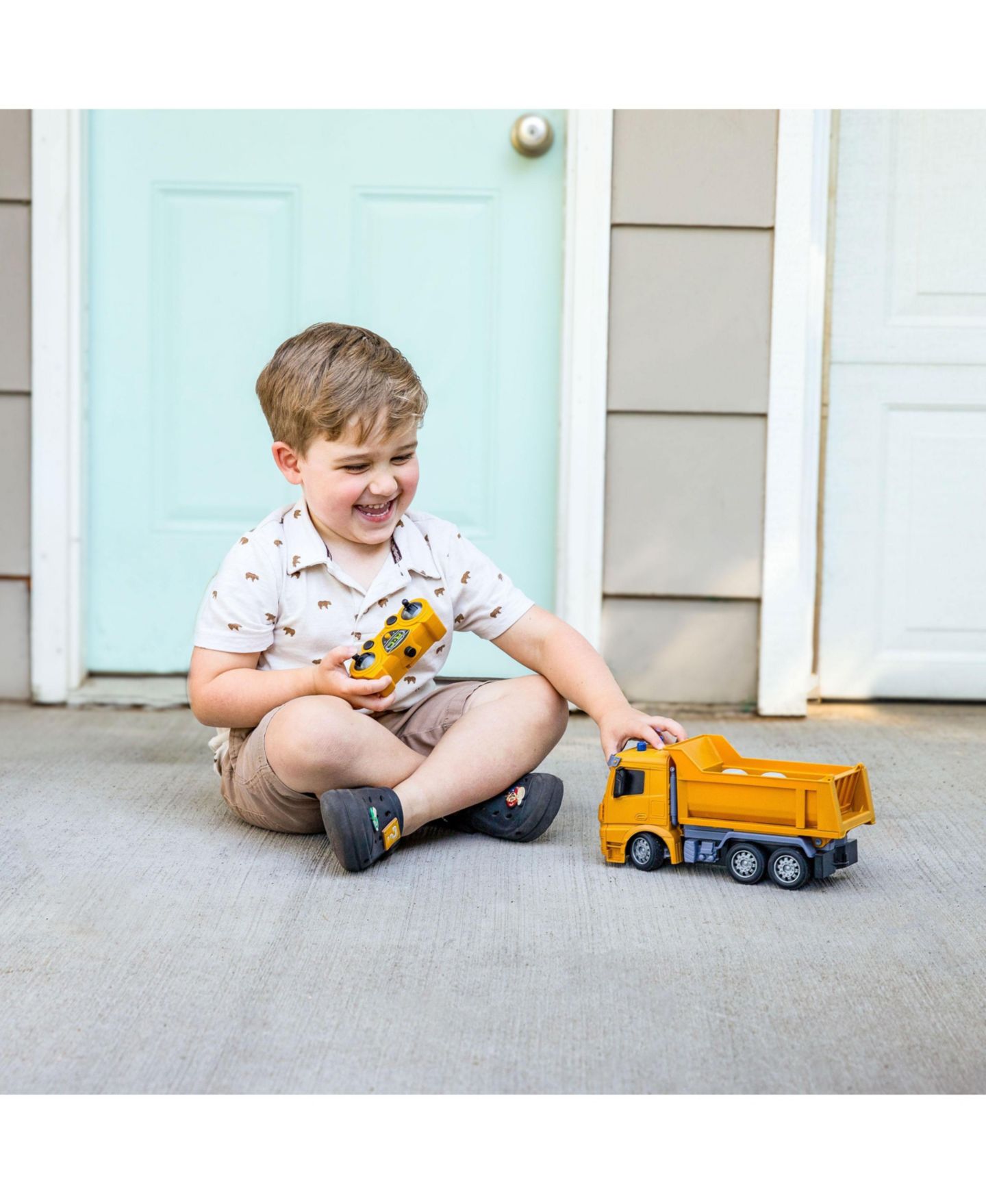 Детская игрушка Sunnydaze Decor Dump and Drive Remote Control Dump Truck - 1:20 Scale — фото 8