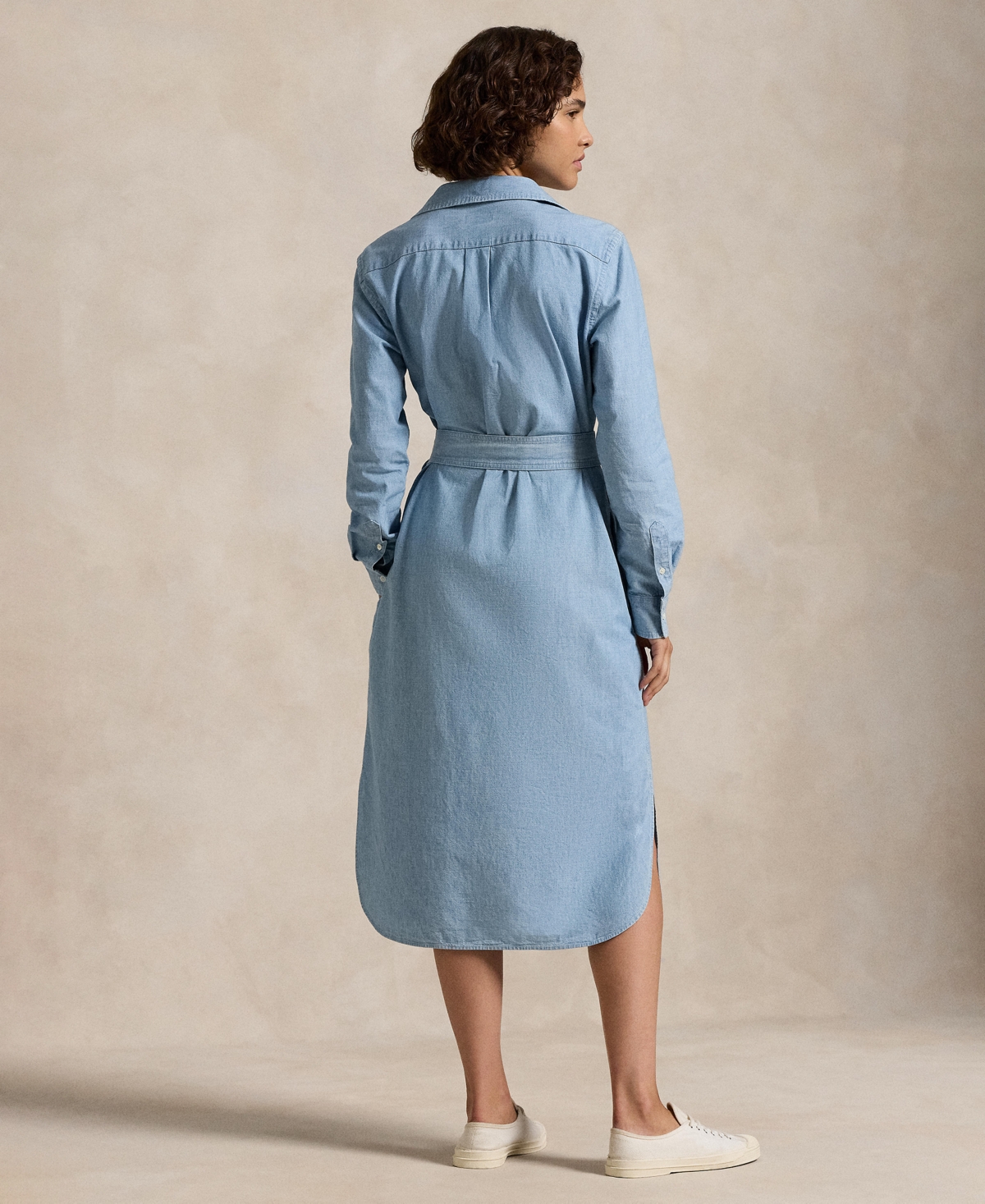 POLO RALPH LAUREN WOMEN'S BELTED COTTON OXFORD SHIRTDRESS 
