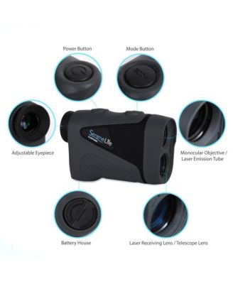 Golf Laser Range Finder Monocular with Pin-Seeking Mode, Black