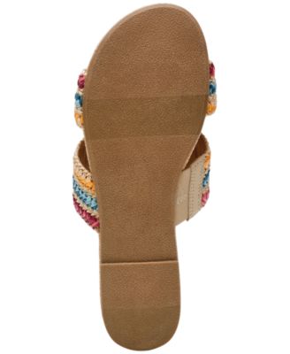 Women's Geeya Raffia Criss Cross Strap Slide Sandals