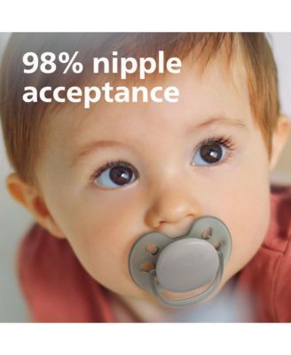 Ultra Soft Pacifier 6-18m, misty dawn / silk beige, 8 pack