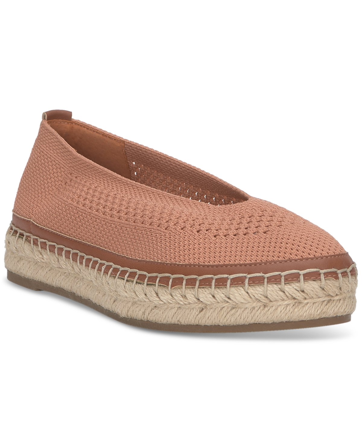 Shop Lucky Brand Women's Orena Knit Espadrille Flats In Corange Knit