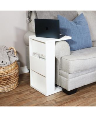 26.75" Particleboard Dual-Use C-Frame Side Table