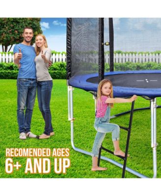 Outdoor Trampoline Safety Ladder, Galvanized Steel