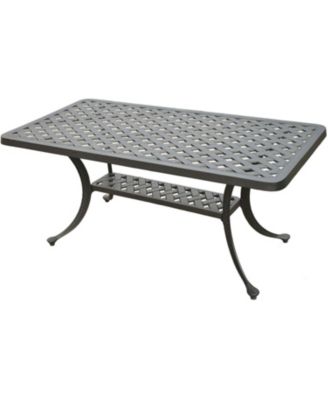Outdoor Cast Aluminum Dining Cocktail Table for Patio and Backyard Use