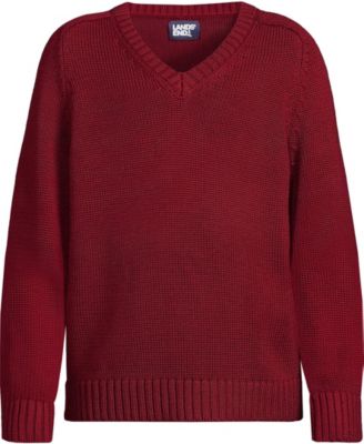Girls School Uniform Cotton Modal V-neck Sweater