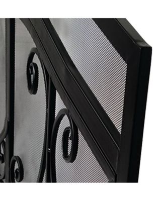 2-Door Iron Fireplace Screen Elegant and Durable Protection for Your Fireplace