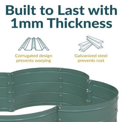 Galvanized Steel 4-Leaf Clover-Shaped Raised Garden Bed