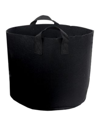 Garden Grow Bag with Handles Non-Woven Polypropylene Fabric, Black