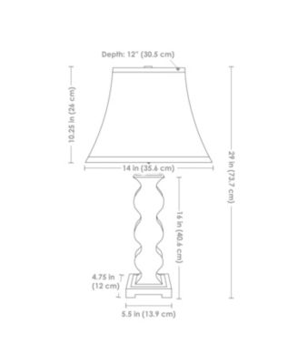 29" H Stately Shapes Resin Accent Table Lamps Set of 2