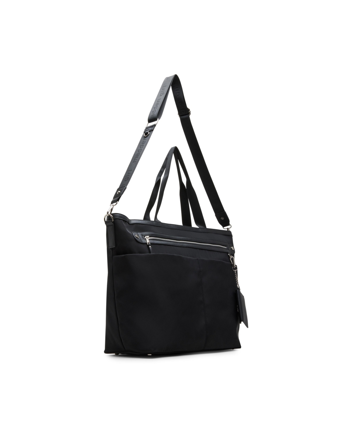 Madden Girl Polyester Small Weekender Duffle Bag With Pouch In Black