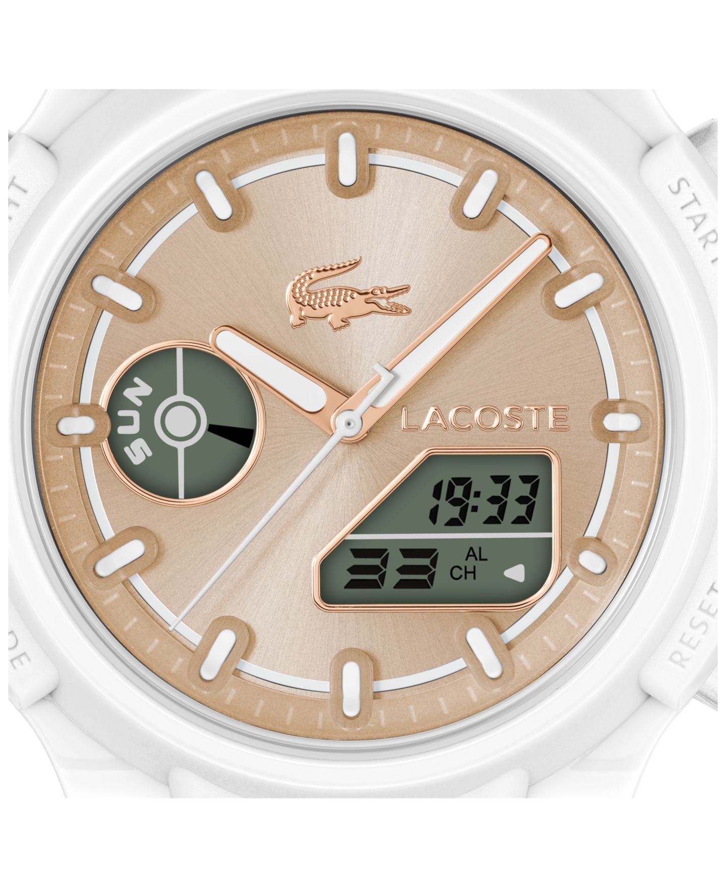 Женские часы Lacoste LC33 White Silicone Strap Watch, 40mm — фото 5
