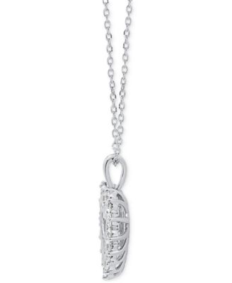 Lab-Grown Diamond Heart 18" Pendant Necklace (1 ct. t.w.) in Sterling Silver or 14k Gold-Plated Sterling Silver