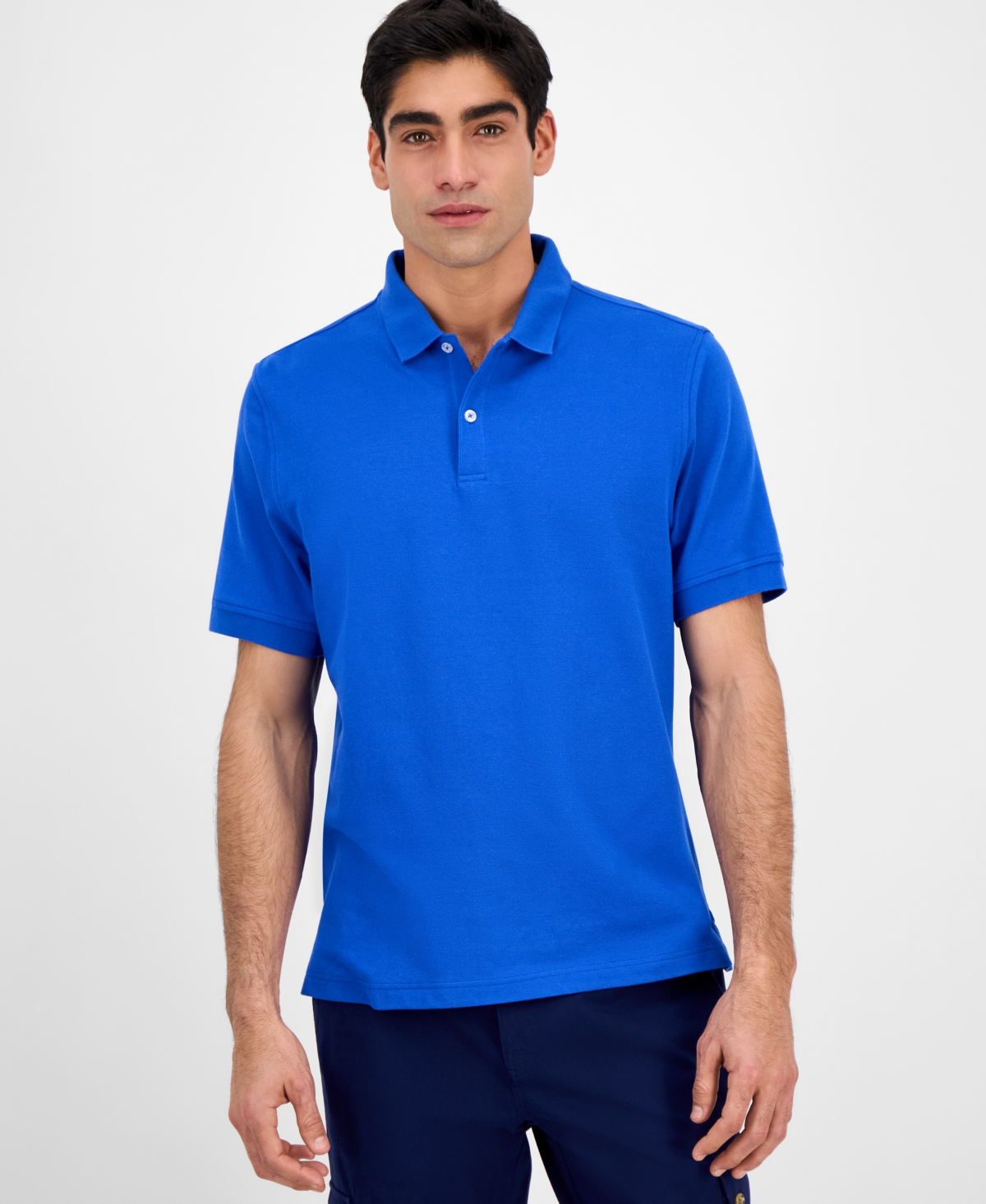 Men's Classic Fit Performance Stretch Polo, Created for Macy's - Blue Yonder