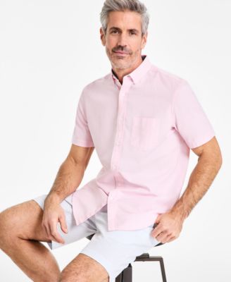 Men's Short Sleeve Button-Down Oxford Shirt, Created for Macy's